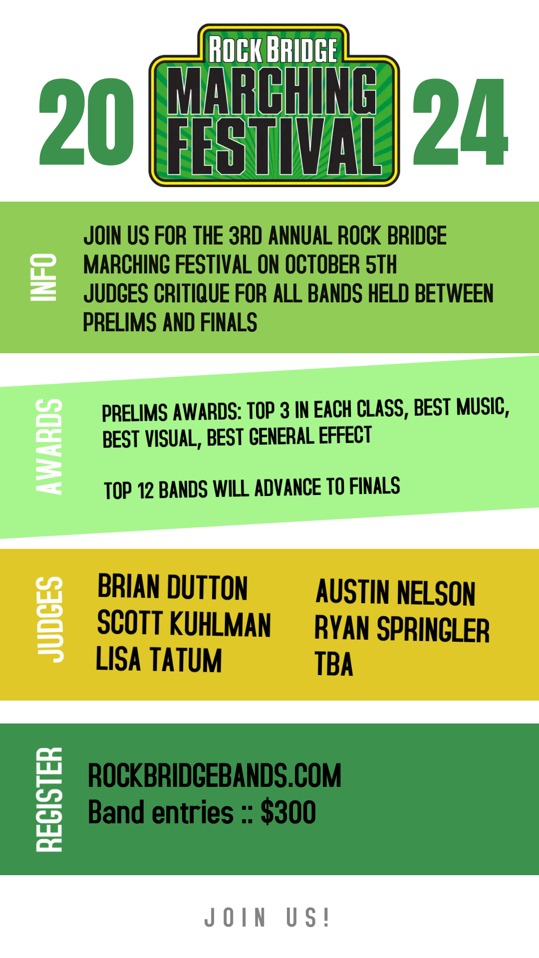 Rock Bridge Marching Festival Flyer