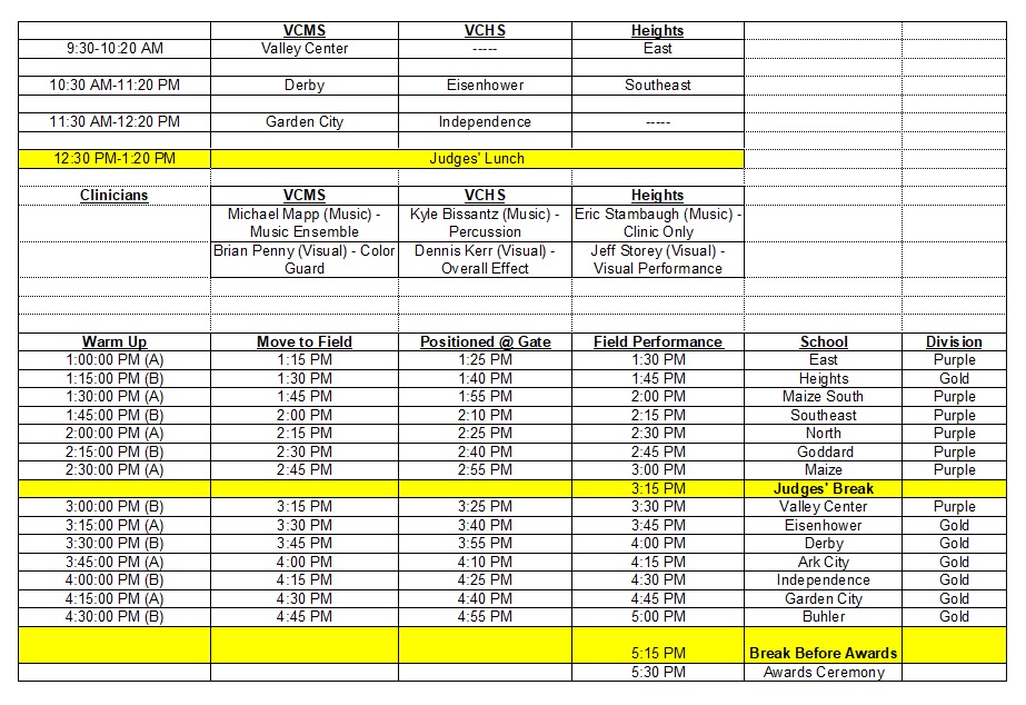 2024 Air Capital Schedule