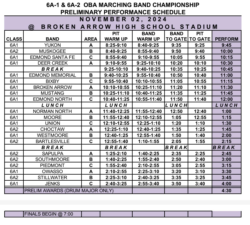 2024 OBA 6A1 6A2 Schedule