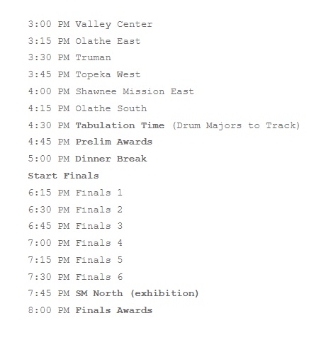 2024 Shawnee Mission North Invitational Schedule