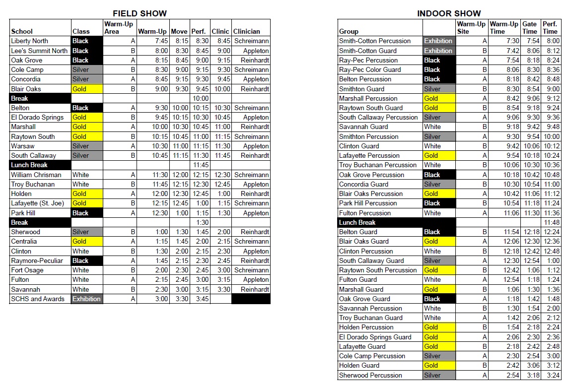 2024 Smith Cotton Invitational Schedule