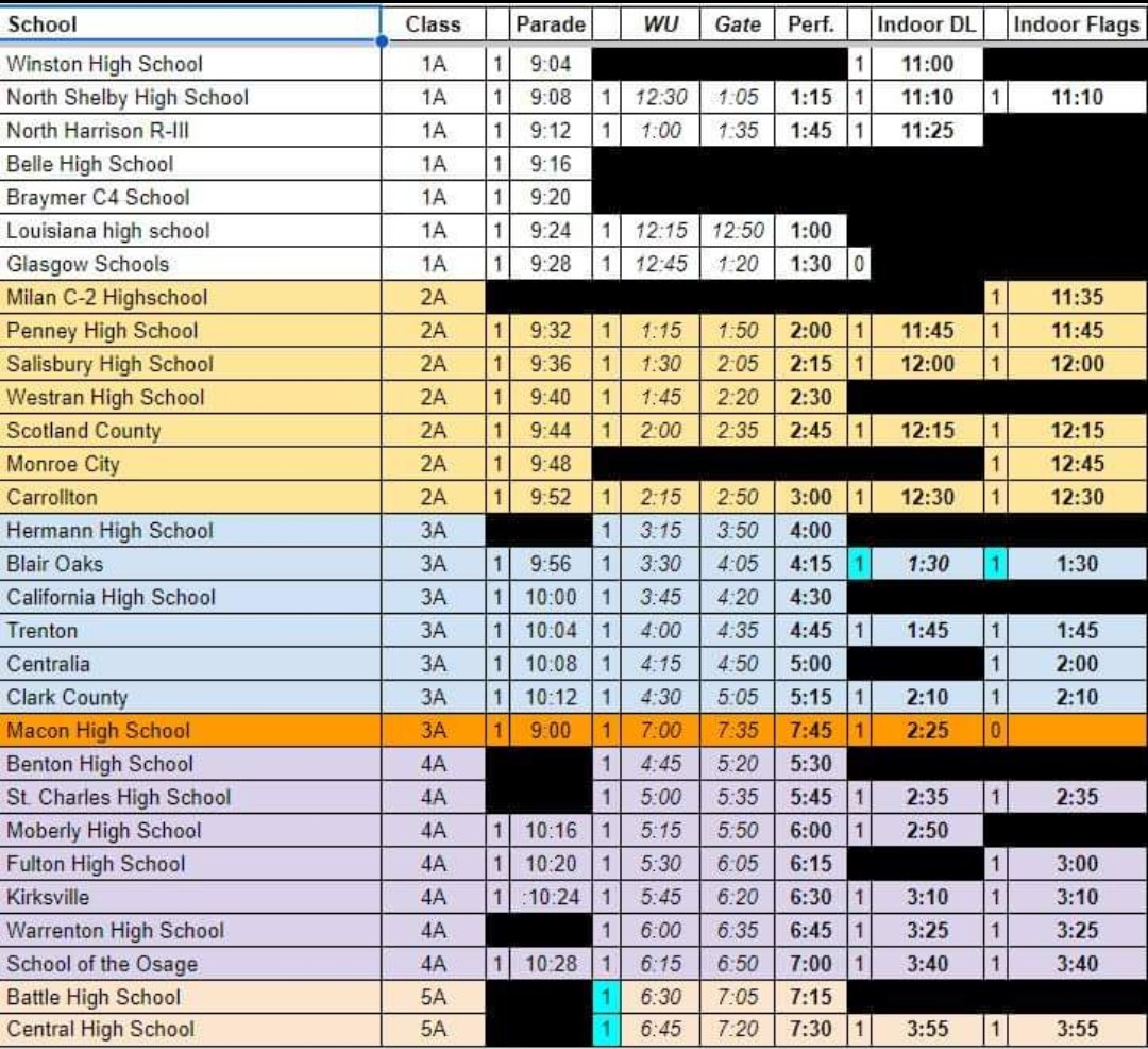 2024 Schedule