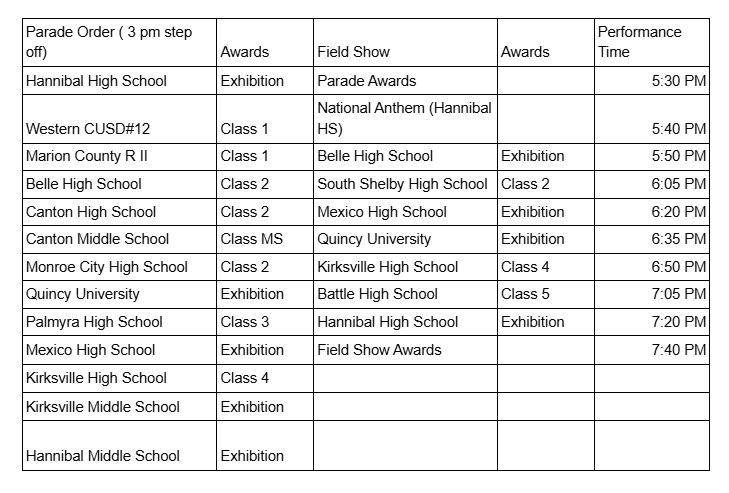 2025 Schedule