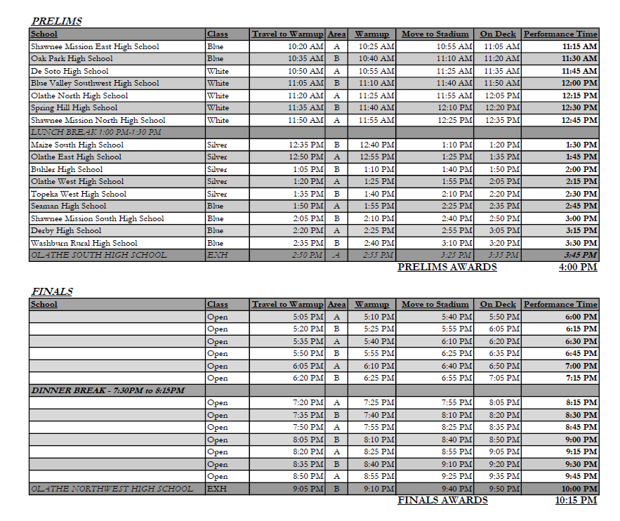 2025 Schedule