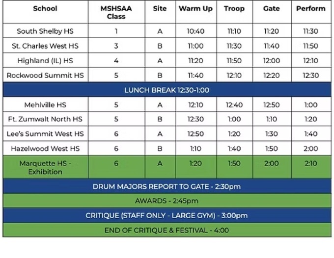2025 Schedule
