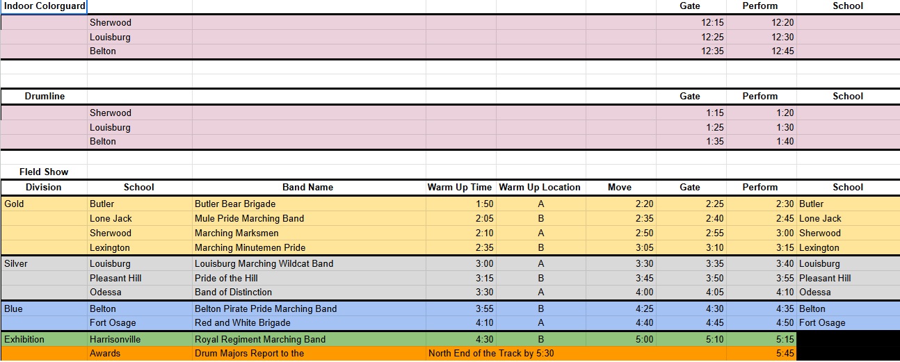 2025 Schedule